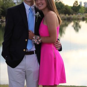 NBD the xnaven twins one shoulder pink dress